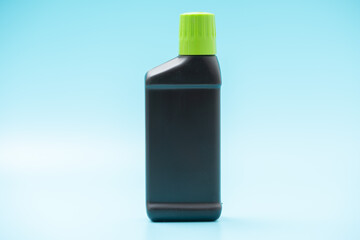 Plastic packaging for household chemicals and cosmetics with space for text