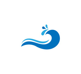 Naklejka premium Vector Wave Logo