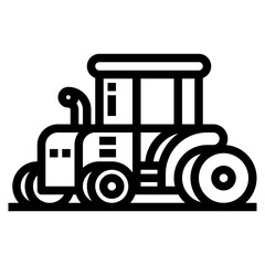 tractor line icon