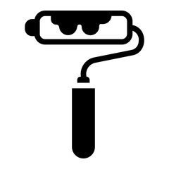 paint roller glyph icon
