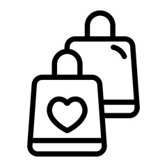 shopping bag line icon