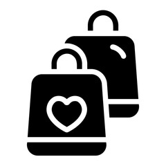 shopping bag glyph icon