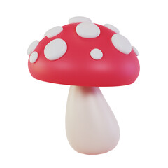 3d render mushroom isolated icon