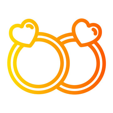 weddng rings gradient icon