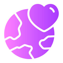 around the world gradient icon