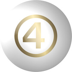 Obraz premium Lottery ball, number 4