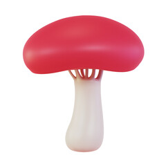3d render mushroom isolated icon