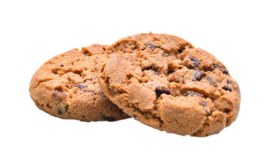 Chocolate chip cookie on transparent png