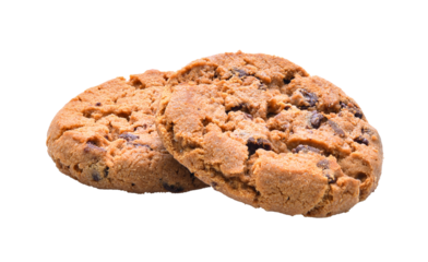 Chocolate chip cookie on transparent png
