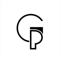 Obraz premium Letter G P vector logo design.