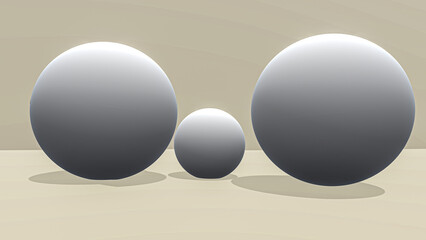 Sphere for decoration 3d tendered 3 sphere 
