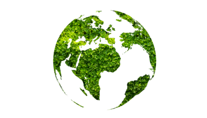 green globe Isolate on transparent background PNG file