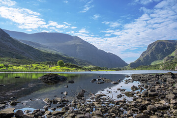 Reflections in a lake, Gap of Dunloe, Ireland
