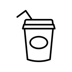 Drink line icon vector graphic illustration