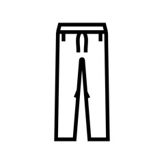 track pants apparel line icon vector. track pants apparel sign. isolated contour symbol black illustration