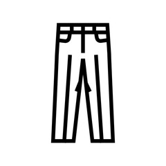 straight leg pants apparel line icon vector. straight leg pants apparel sign. isolated contour symbol black illustration