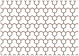 亀甲 毘沙門亀甲　和柄　背景　茶　ブラウン