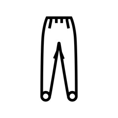 stirrup pants apparel line icon vector. stirrup pants apparel sign. isolated contour symbol black illustration
