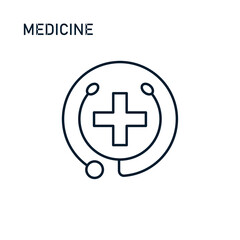 Health care and medicine concept. Vector icon isolated on white background.