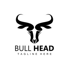 Bull Head Logo, Farm Animal Vector, Livestock Illustration, Company Brand Icon