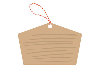 五角形の絵馬のイラスト