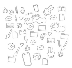 set of hand drawn doodle 