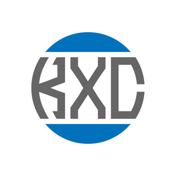 KXC letter logo design on white background. KXC creative initials circle logo concept. KXC letter design.