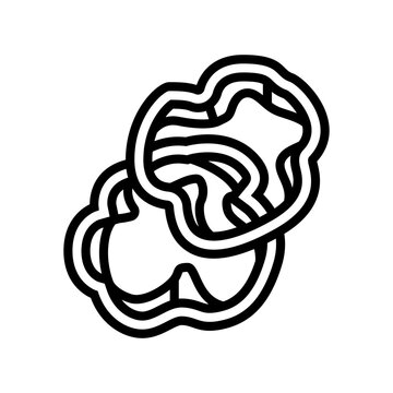 recommend clip art: slice red pepper line icon vector. slice red pepper sign. isolated contour symbol black illustration