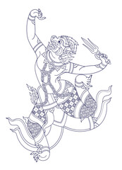 hand drawn illustration of a player with ball