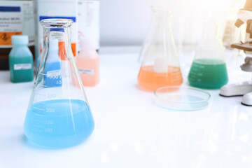 chemical in glass, chemical in the laboratory and industry
