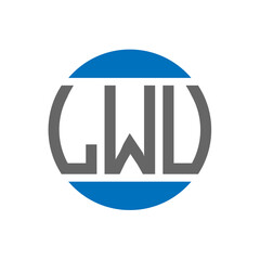 LWV letter logo design on white background. LWV creative initials circle logo concept. LWV letter design.