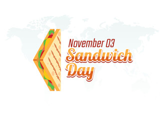 vector graphic of national sandwich day good for national sandwich day celebration. flat design. flyer design.flat illustration.