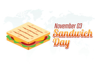 vector graphic of national sandwich day good for national sandwich day celebration. flat design. flyer design.flat illustration.