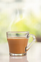 Cup of tea on table 