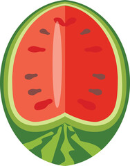 Juice watermelon icon cartoon vector. Summer fruit. Tropical peel