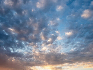 Colorful sky with clouds. Nature background for design purpose and sky swap.