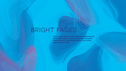 Abstract Futuristic Vector Background with Liquid  Shapes and Lines. Modern Colorful Gradient Wallpaper. Trendy Digital Design for Your Poster, Banner, Template, Web Page.