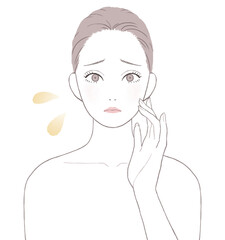 肌トラブルに悩む女性