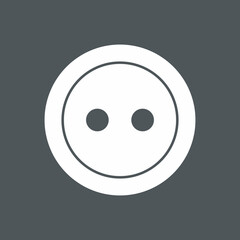 Button clasp sewing quality vector illustration cut