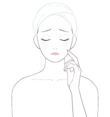 肌トラブルに悩む女性