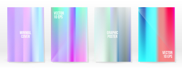 Holographic Poster Set Iridescent Technology Cover