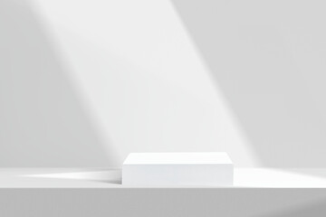 White background podium 3D