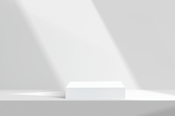 Obraz premium White background podium 3D