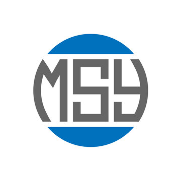 MSY letter logo design on white background. MSY creative initials circle logo concept. MSY letter design.
