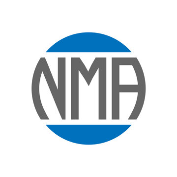 NMA letter logo design on white background. NMA creative initials circle logo concept. NMA letter design.