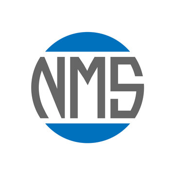 NMS letter logo design on white background. NMS creative initials circle logo concept. NMS letter design.