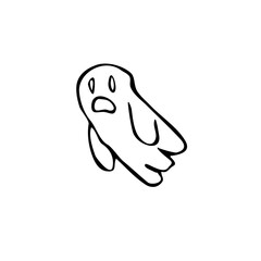 hand drawn of ghost,good for your project and halloween event