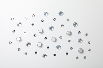 Concept of Silver, different silver textures and items