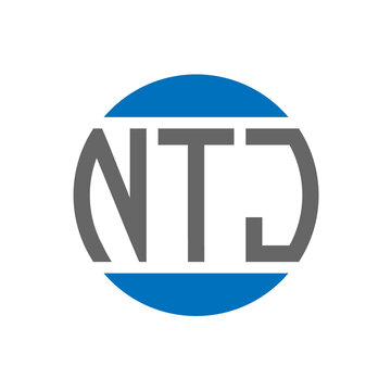 NTJ letter logo design on white background. NTJ creative initials circle logo concept. NTJ letter design.