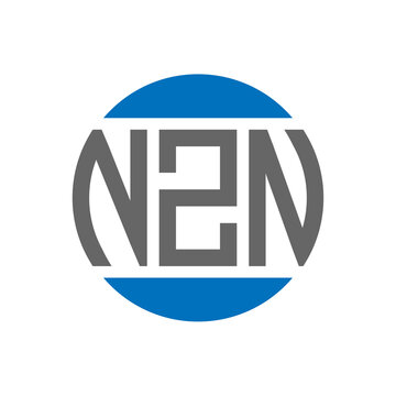 NZN letter logo design on white background. NZN creative initials circle logo concept. NZN letter design.